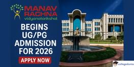 Manav Rachna University Begins UG PG Admission for 2026